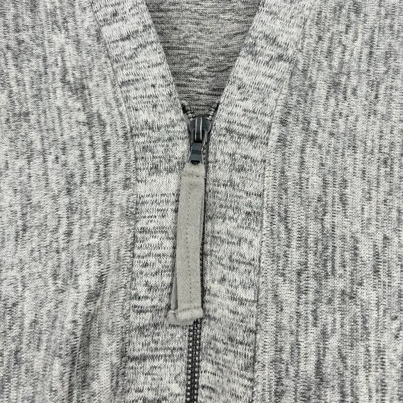 LOGO by Lori Goldstein Tunic Cardigan Sweater Top Mixed Media Marled Gray 1X - Picture 8 of 9